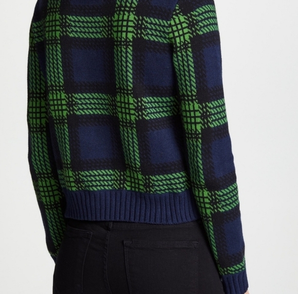 Bop Basics Plaid Crew Neck Wool Blend Sweater - Picture 8 of 15